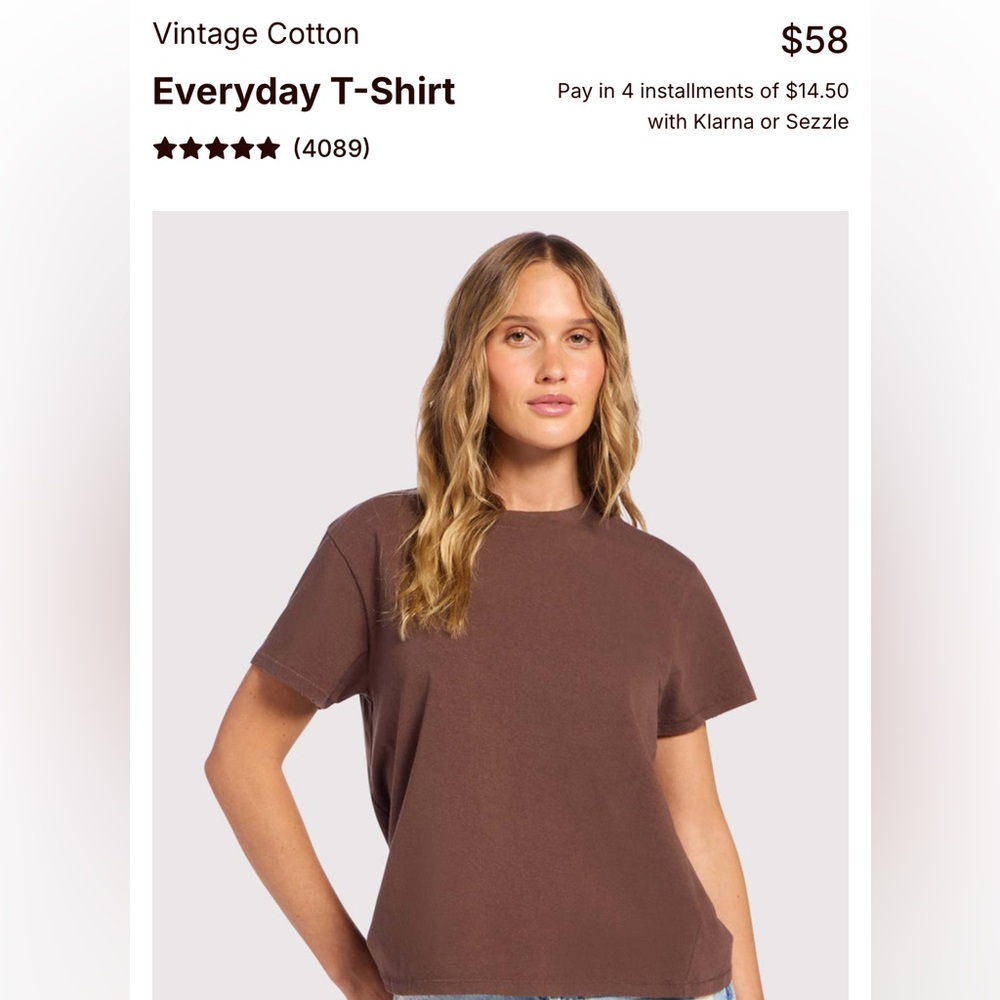 nuuds Short Sleeve Everyday T-Shirt in Coffee